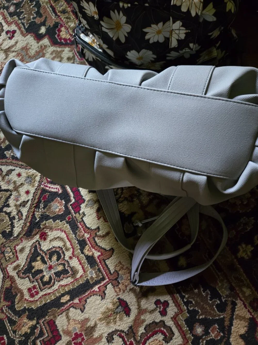 Piper Matte Luxe VL Hobo Tote Bag (in Lug's Cloud Gray color)